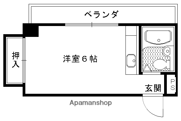 岩倉中大鷺町マンション(ワンルーム/4階)の間取り写真