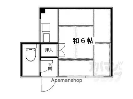 今出川マンション(1K/2階)の間取り写真