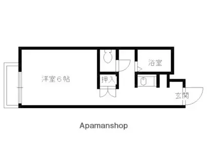 レオパレスRAINBOW(1K/1階)の間取り写真