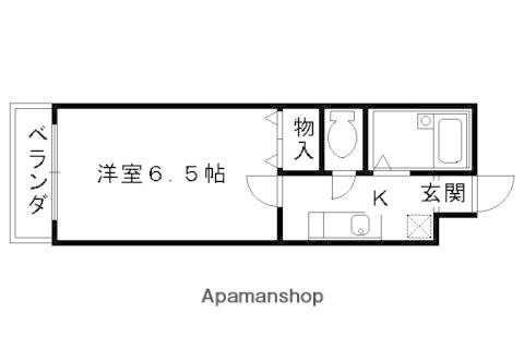 フォルム大将軍(1K/2階)の間取り写真