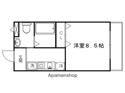 今上園マンション(1K/2階)の間取り写真
