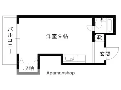 ベルヴィ・NADA(ワンルーム/2階)の間取り写真