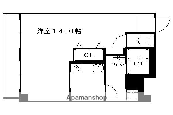 CLASKA衣笠(1K/3階)の間取り写真