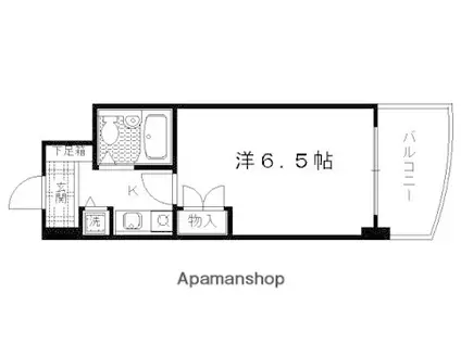 ジョイフル紫野(1K/9階)の間取り写真