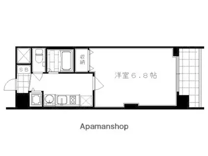 プレサンス二条城北聚楽(1K/5階)の間取り写真