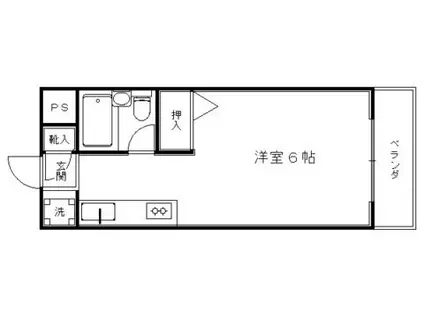 マーク西陣(1K/2階)の間取り写真
