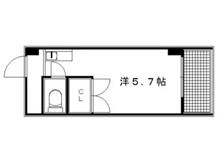LOFTY46(1K/2階)の間取り写真