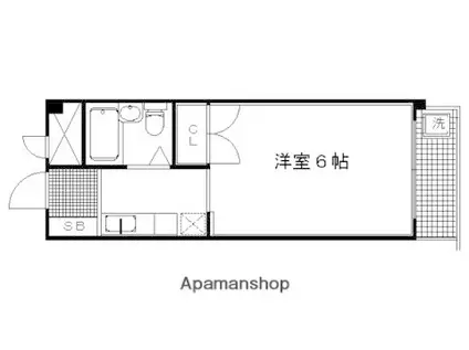 ハーフタイム21(1K/3階)の間取り写真
