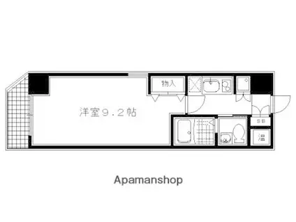 YSFLATS西陣(1K/9階)の間取り写真