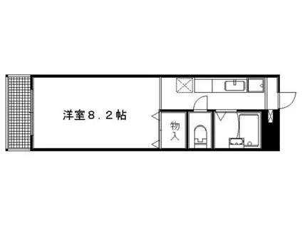 ドミール参番館(1K/3階)の間取り写真