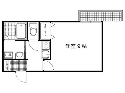 アパートメントSAI(1K/1階)の間取り写真