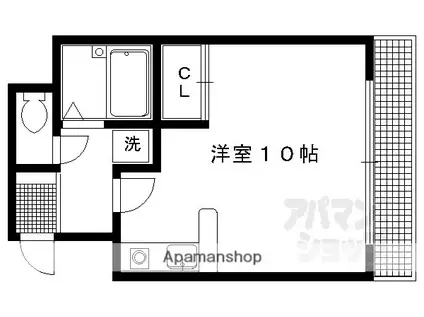 カーサセブン(1K/7階)の間取り写真