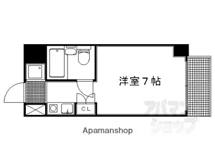 シリウス星の子(1K/6階)の間取り写真