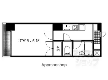 スプレール北野(1K/7階)の間取り写真