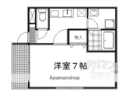 SAWARABI一条(1K/3階)の間取り写真