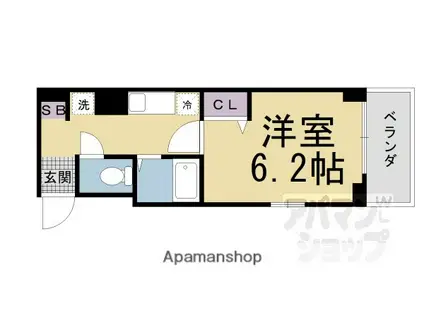 キャンパスヴィレッジ京都今出川通(1K/5階)の間取り写真