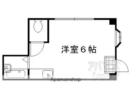 築山マンション(ワンルーム/1階)の間取り写真