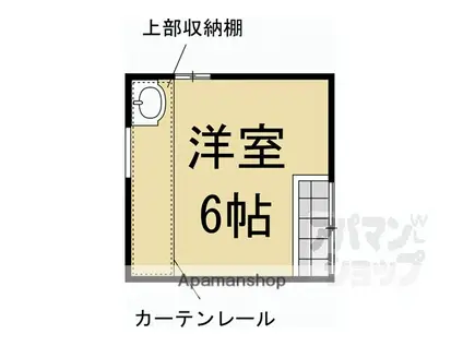 京都市東西線 太秦天神川駅 徒歩12分 2階建 築7年(ワンルーム/1階)の間取り写真