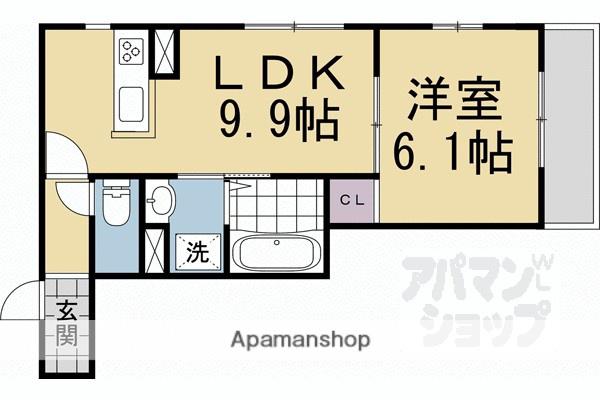 北大路RESIDENCE(1LDK/1階)の間取り写真