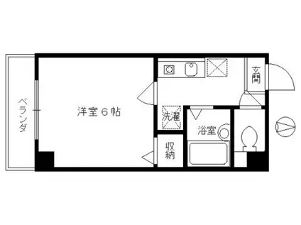 バインオーク NIC(1K/3階)の間取り写真