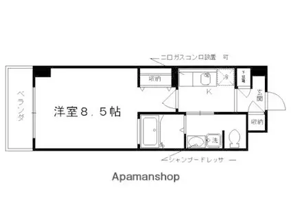 VIVIプリメラ(1K/6階)の間取り写真