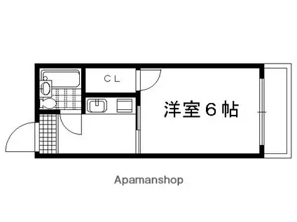 コーポ藤井(1K/2階)の間取り写真