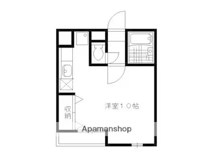 レザンス高縄(1K/4階)の間取り写真