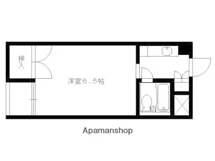 西賀茂ロイヤルリバーマンション(1K/1階)の間取り写真