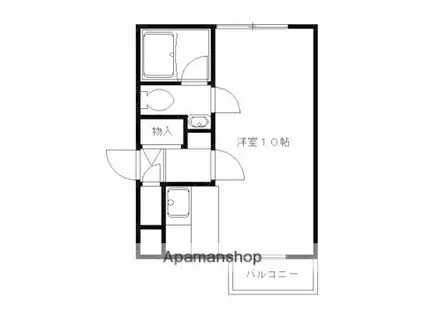 フォーブル花ノ坊(ワンルーム/3階)の間取り写真