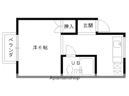 ハイツ山喜(1K/1階)の間取り写真