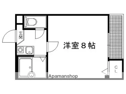 ヴィラ東海16号館(1K/4階)の間取り写真