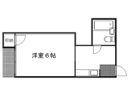 妙蓮寺前町マンション(1K/5階)の間取り写真