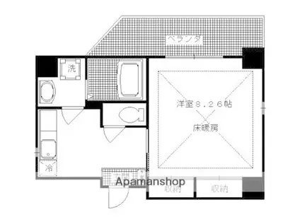 花車町マンション(1K/4階)の間取り写真