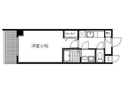 COTO GLANCE一乗寺駅前(1K/5階)の間取り写真