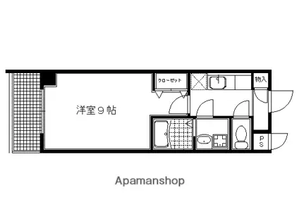 COTO GLANCE一乗寺駅前(1K/2階)の間取り写真