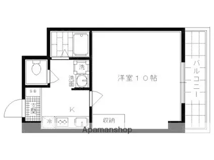 アルトシュロス四条大宮(1K/3階)の間取り写真