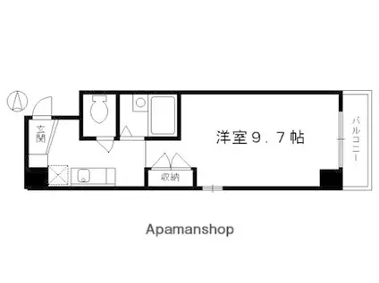 HGY富小路(1K/3階)の間取り写真