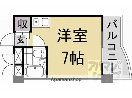 第二東久ハイツ(ワンルーム/5階)の間取り写真