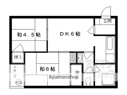 森マンション(2DK/3階)の間取り写真