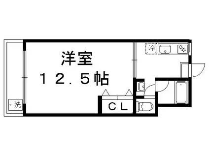 CLASKA西陣(1K/2階)の間取り写真