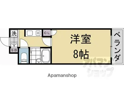 川端二条丸美ビル(1K/4階)の間取り写真