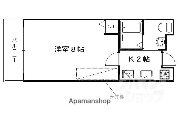 フラッティKEI(1K/3階)の間取り写真