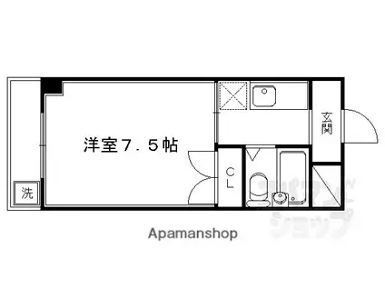 フレーズI(1K/3階)の間取り写真