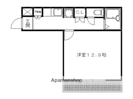 ジュノー雅(1K/3階)の間取り写真