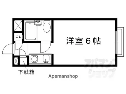 プレステージ北山(ワンルーム/3階)の間取り写真