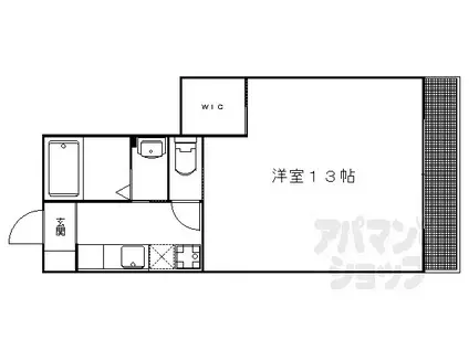 グランシード衣笠(1K/1階)の間取り写真