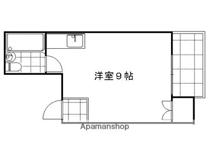 TOS STUDIO(ワンルーム/2階)の間取り写真