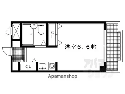 おおきに百万遍サニーアパートメント(1K/7階)の間取り写真