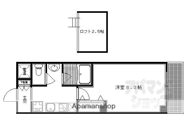 RESIDENCE紫翠(1K/5階)の間取り写真