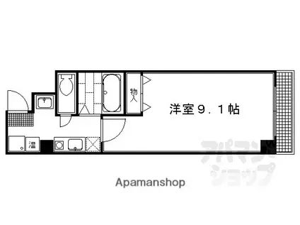 トゥインクル京都(1K/2階)の間取り写真